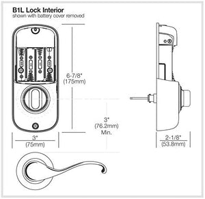 Yale Key-Free Electronic Touchscreen Lock, T1L Classic Design - Satin Nickel