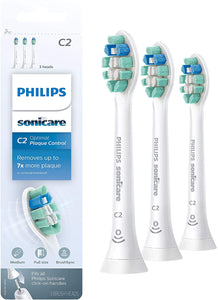 Philips Sonicare Genuine Optimal Plaque Control Replacement Toothbrush Heads, BrushSync™ Technology, 2 Brush Heads, White, HX9023/65