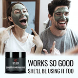 Triple Seven Grooming: Bamboo Charcoal Mask - Organic and Natural, Exfoliating, Pore Unclogging, Acne & Blackhead Reducing, Skin Brightening, Anti-Aging, Deep Facial Cleanser