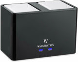 Wasserstein Charging Station for 2 Arlo Pro or Go Rechargeable Batteries (Black)